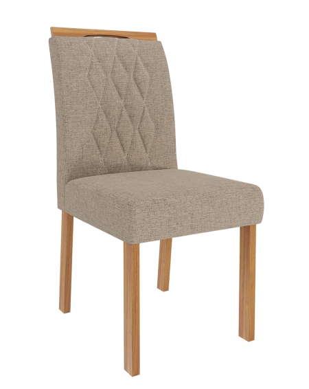 Sala de Jantar Valentina Cimol Cinamomo Off White C 04 Cadeiras Juliana Madeira Linho Bege - Image 3
